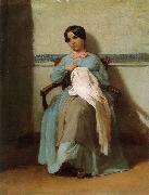 William-Adolphe Bouguereau Portrait of Leonie Bouguereau Sweden oil painting artist
